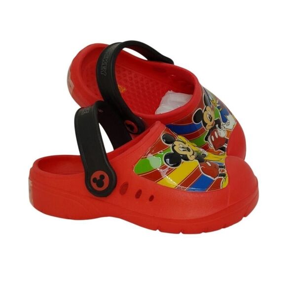 Disney Mickey, Donald, Goofy Red Clogs - Size 7/8 - NEW - Picture 1 of 9